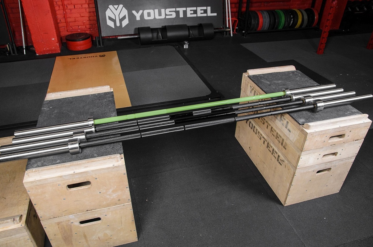 Гриф Power bar 20kg YouSteel D27, L2300, хром+ хром