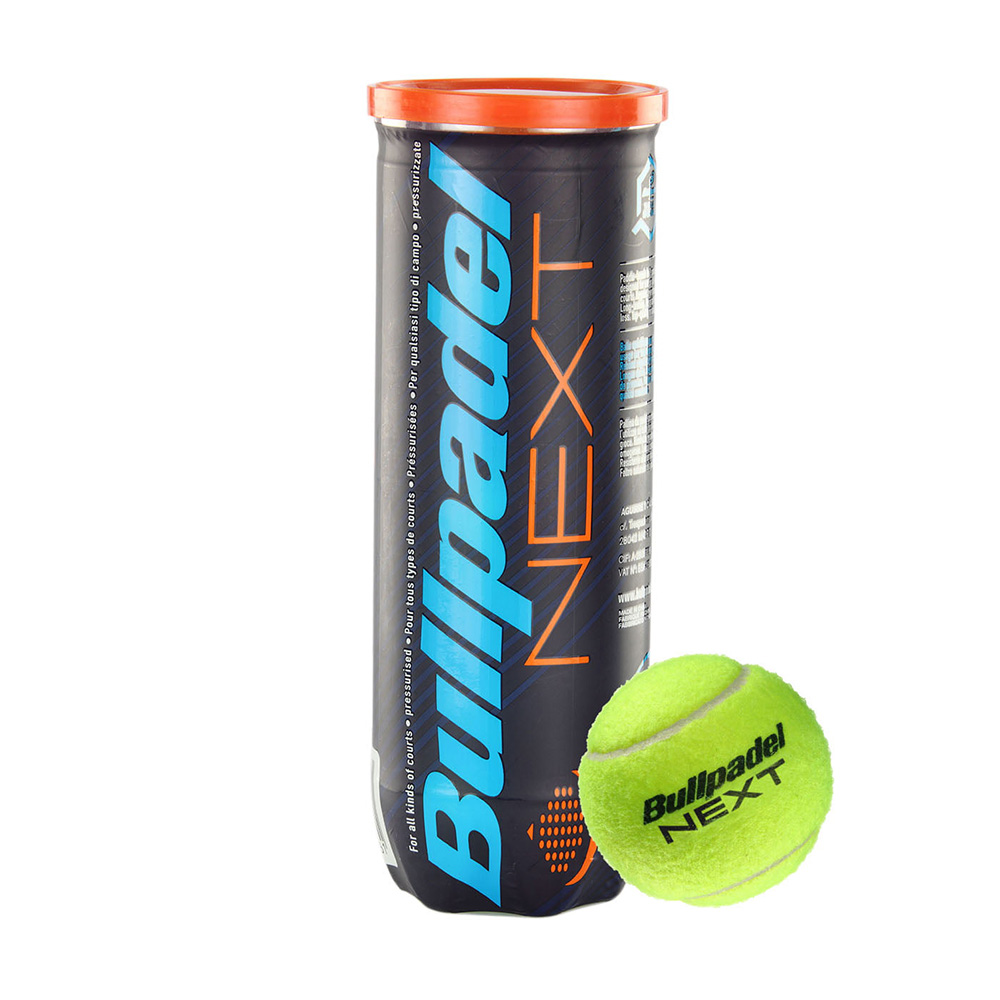 Мяч для падела, уп.3 шт, FIP Approved, войлок, каучук Bullpadel Next 471961 желтый