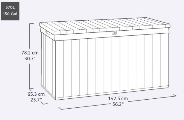 Сундук Дарвин 570 л коричневый Darwin Box 570L