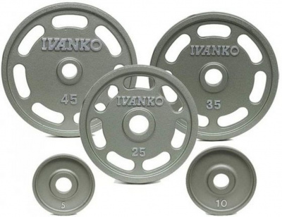 Олимпийский шлифованный E-Z диск 20кг Ivanko OMEZS IV\OMEZS-20KG\GY-00-00