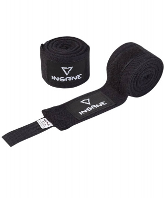 Бинт боксерский Insane CRUSHER хлопок, 3,5 м черный