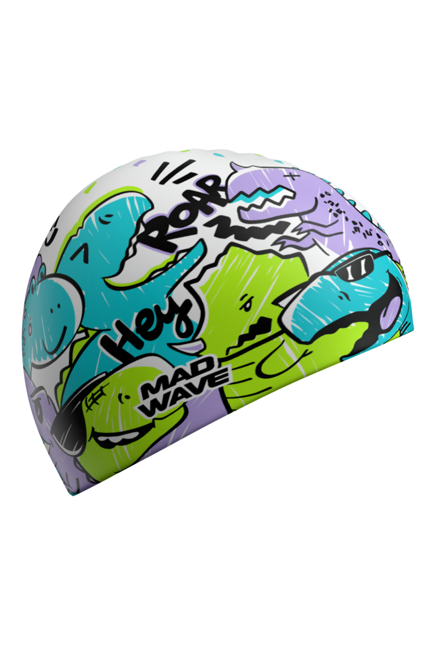 Юниорская силиконовая шапочка Mad Wave Dinos fun M0575 19 0 00W