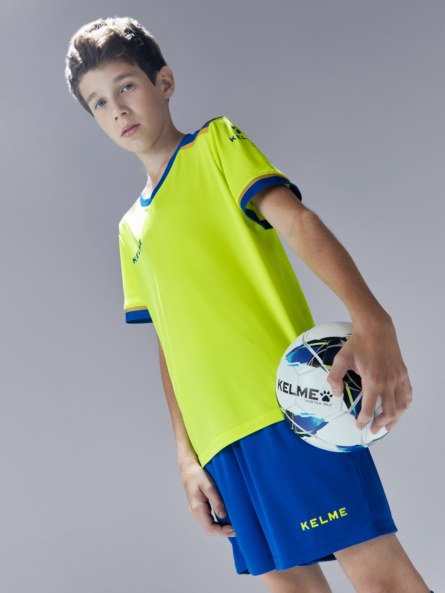 Детская футбольная форма Kelme Football Suit 8351ZB3158-918 Yellow\Blue