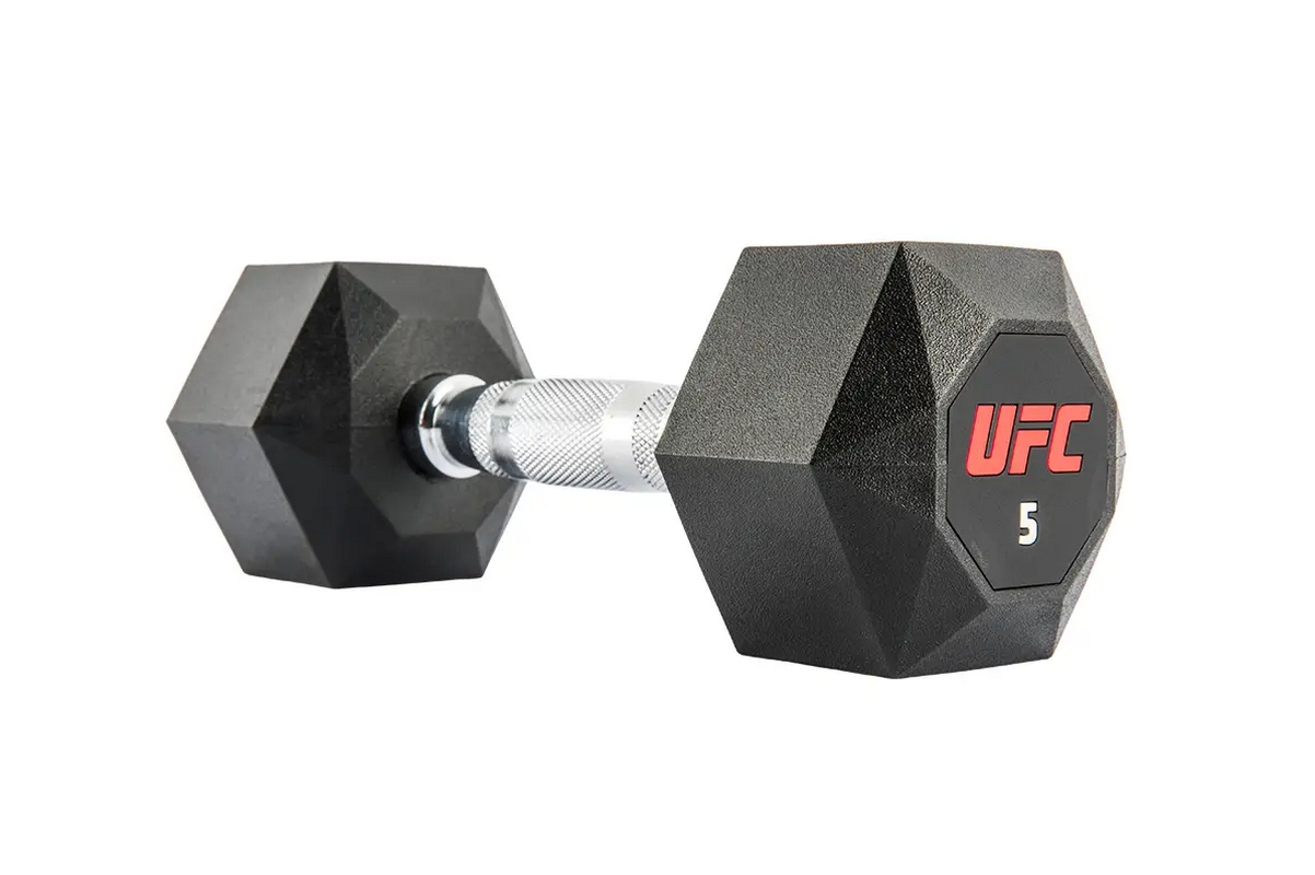 Комплект обрезиненных октагональных гантелей 10 пар от 2,5 до 25кг UFC Octagon Dumbbell UHA-75538-84
