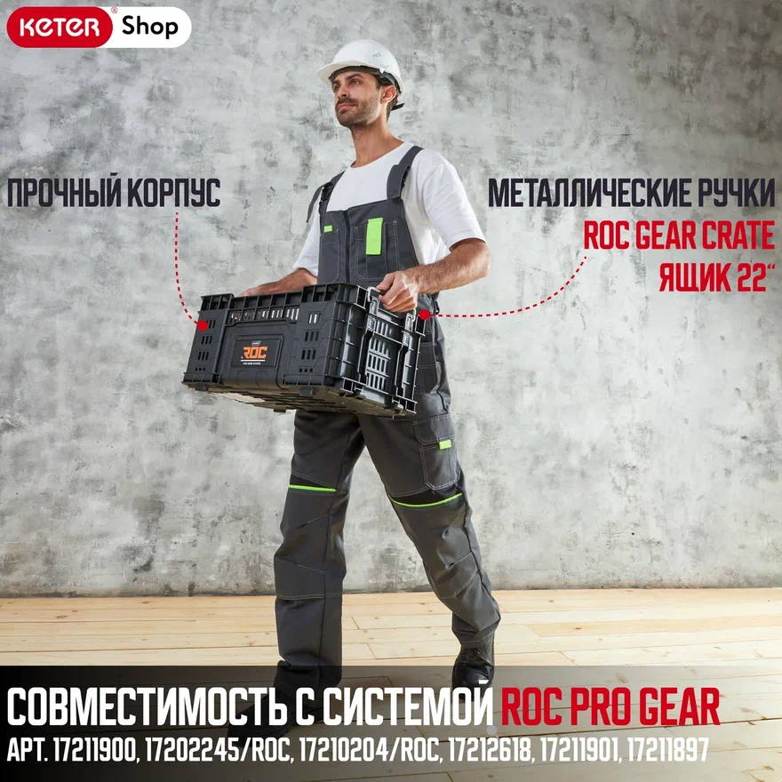 Ящик для инструментов ROC Gear Crate 22" (33.8 л, арт. 17202245/ROC)