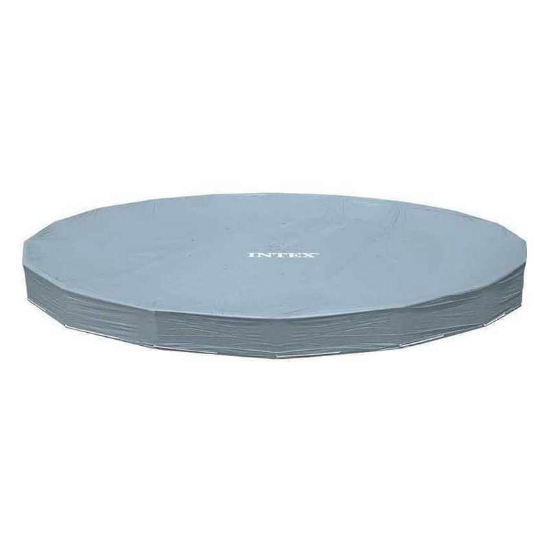 Каркасный бассейн круглый 478х124cм Intex Graphite gray panel 26384