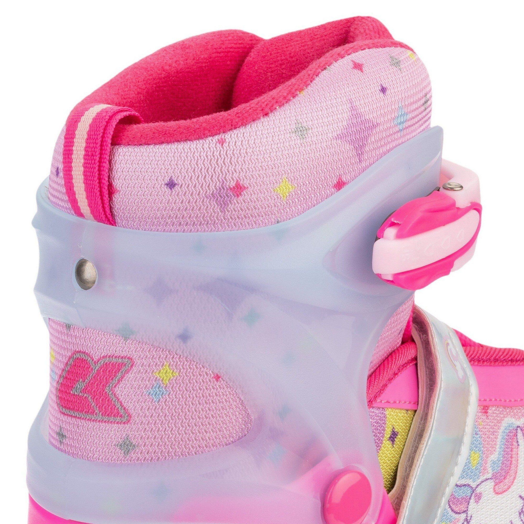 Раздвижные роликовые коньки Alpha Caprice CK-SK-P320-30 Pink (антистресс сквиш лапка в подарок)