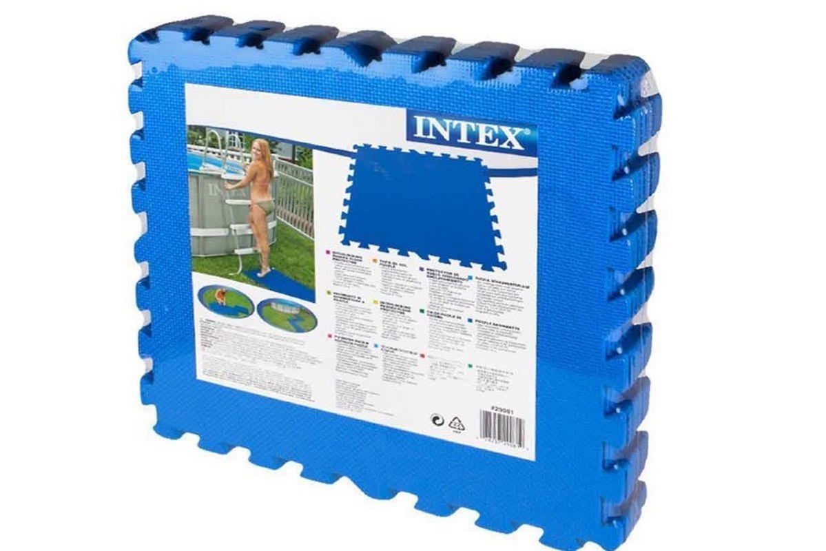 Мягкая модульная подстилка Intex Пазл 50х50х1см, 8шт, 1,9м2 29081