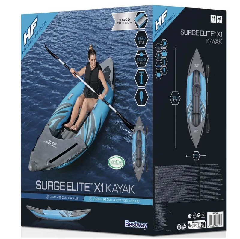 Байдарка (каяк) Bestway Surge Elite X1 Kayak 312х93х40см 65143