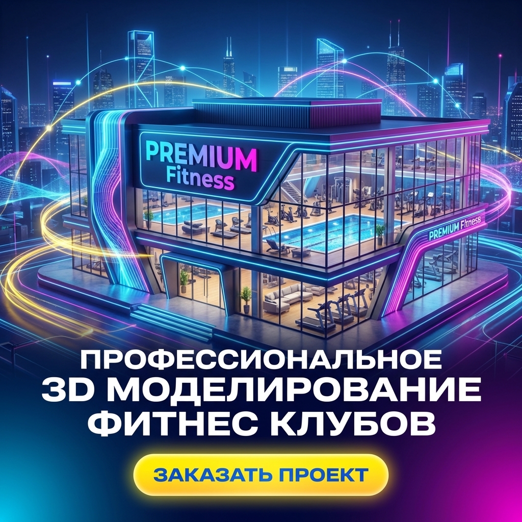 3D Планировка помещений под спортзал