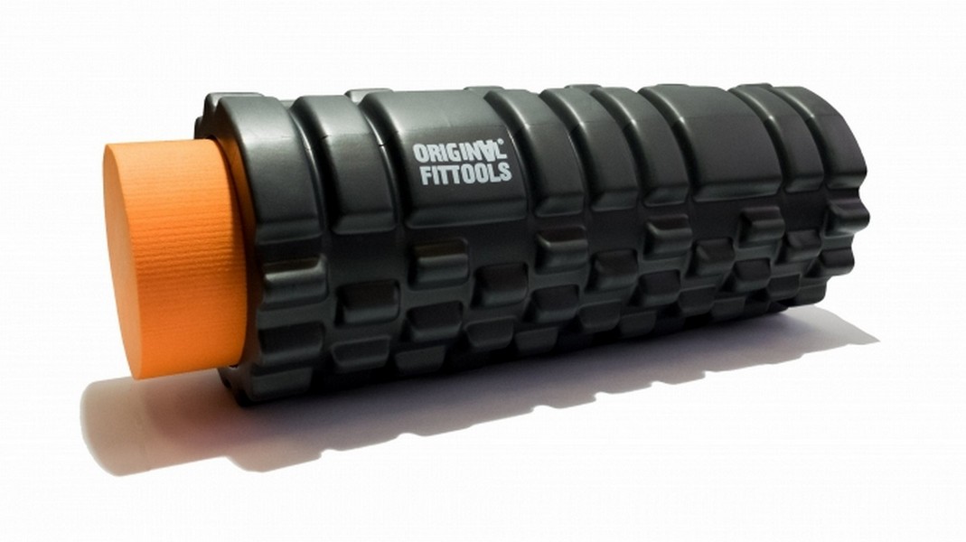 Цилиндр массажный Original Fit.Tools 33x14см двойной FT-DOUBLE-ROLL черный