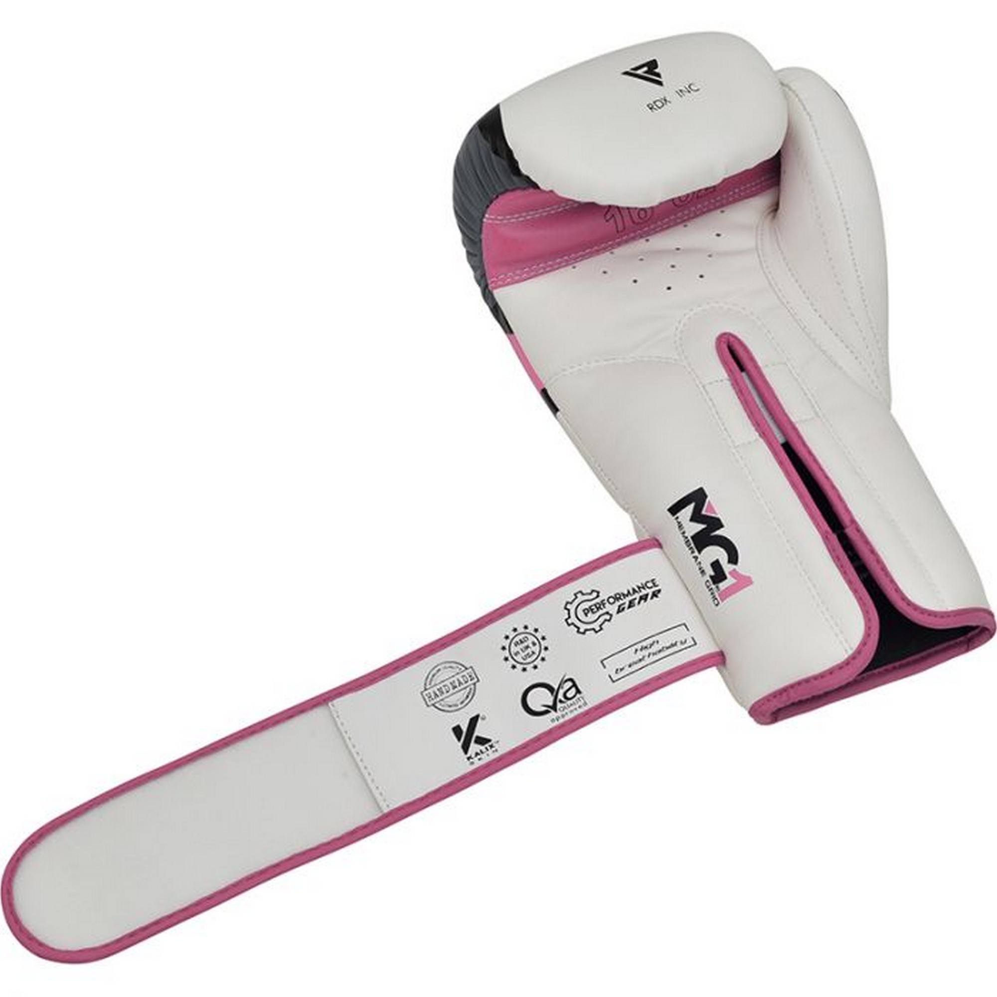 Перчатки тренировочные RDX BGR-F7P-8oz белый\розовый