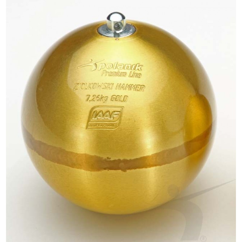 Молот соревновательный Polanik латунный 7,26 кг Ziolkowski Premium Line GOLD ZH-7,26-G