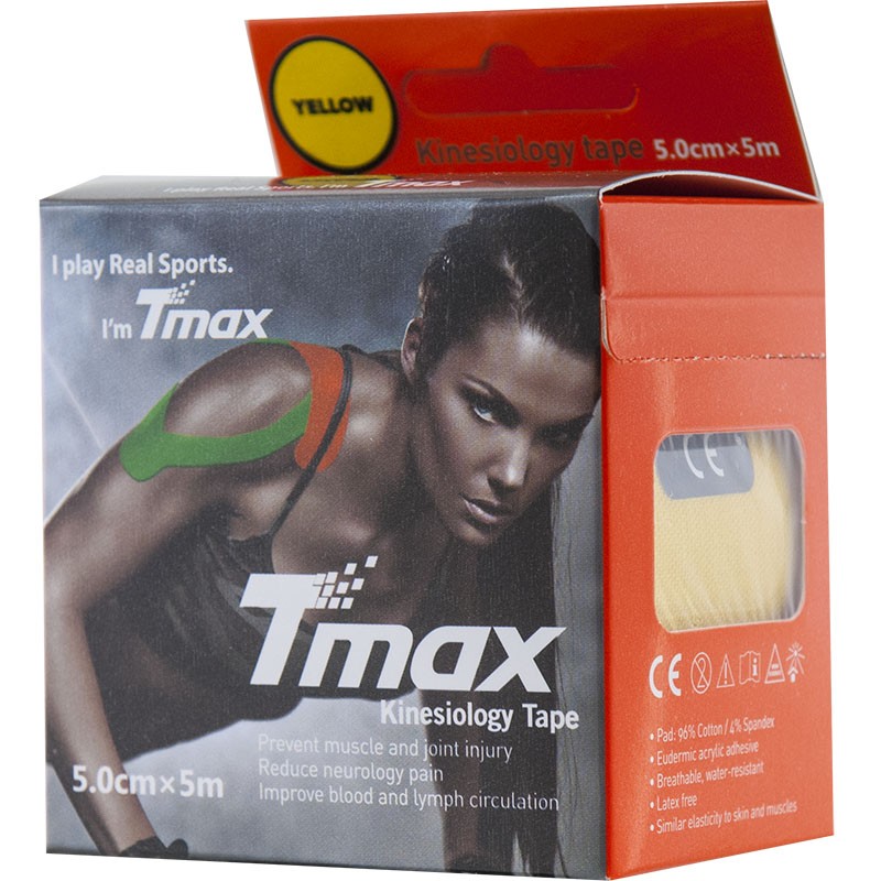 Тейп кинезиологический Tmax Extra Sticky 423174 желтый
