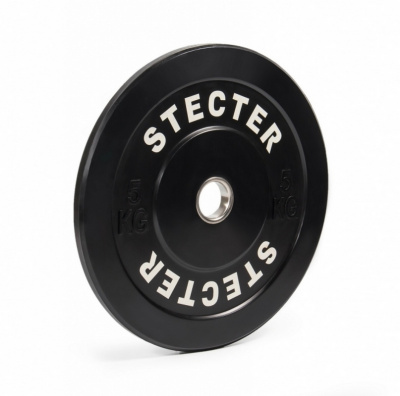 Каучуковый диск (rubber bumper plates) 5 кг Stecter