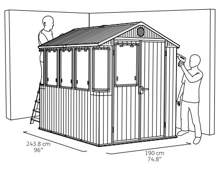 Сарай садовый "Поттинг" Potting shed Evotech Green 6x8