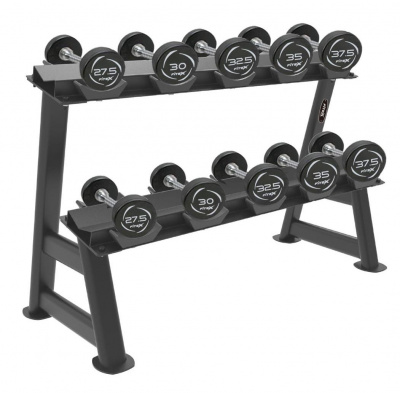 Комплект PVC гантелей 27,5-37,5кг (5 пар) со стойкой Fitex FTX-316.1