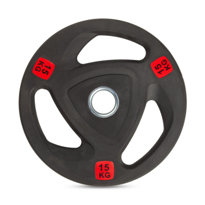 Диск 51мм обрезиненный с 3-мя хватами 15кг VictoryFit VF-ST51150