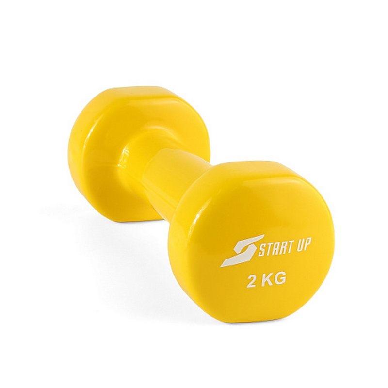 Гантель виниловая 2кг Start Up NT08010 желтый