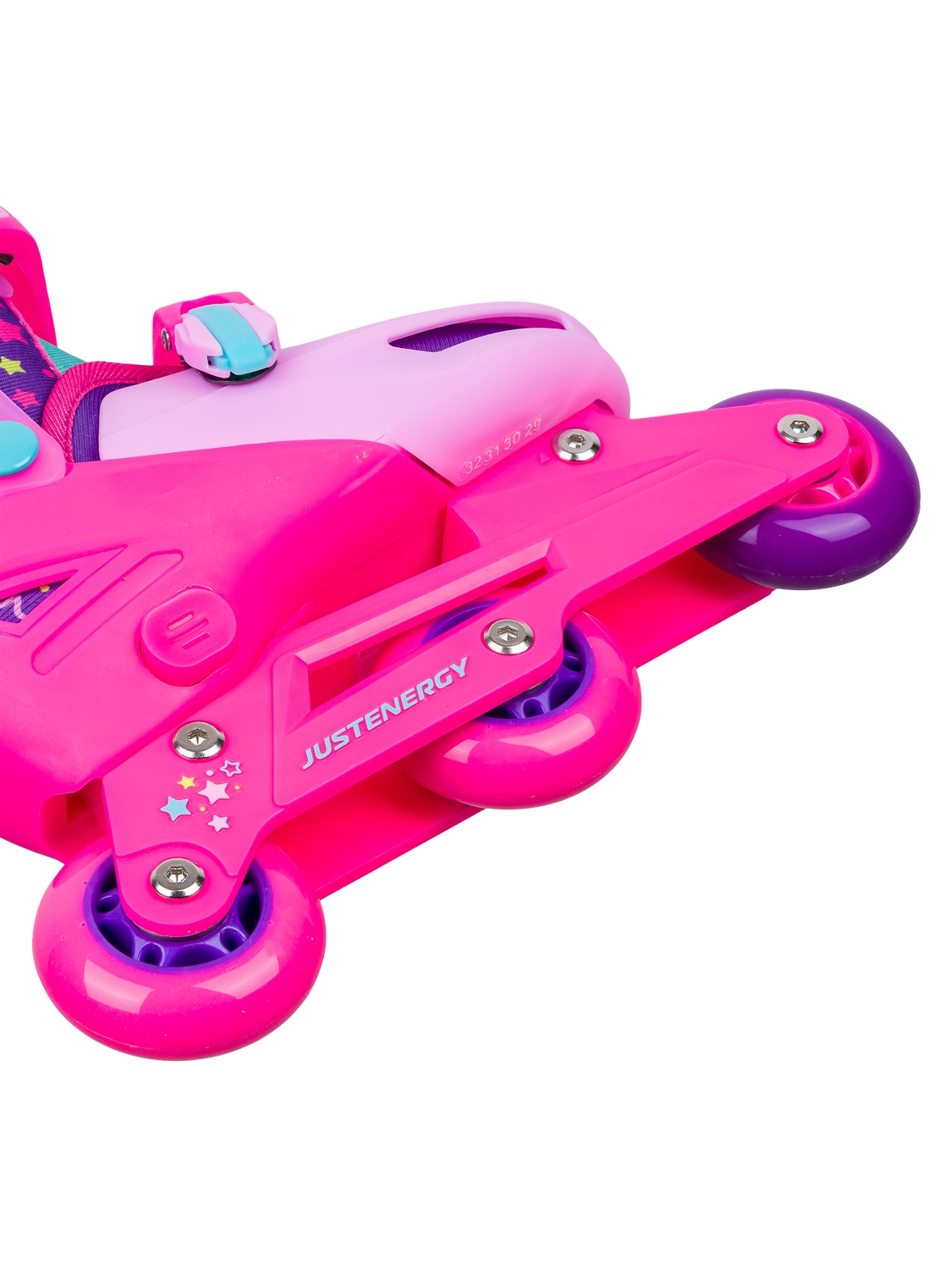 Раздвижные роликовые коньки Justenergy JE-SK-P580-50 Pink (антистресс сквиш лапка в подарок)