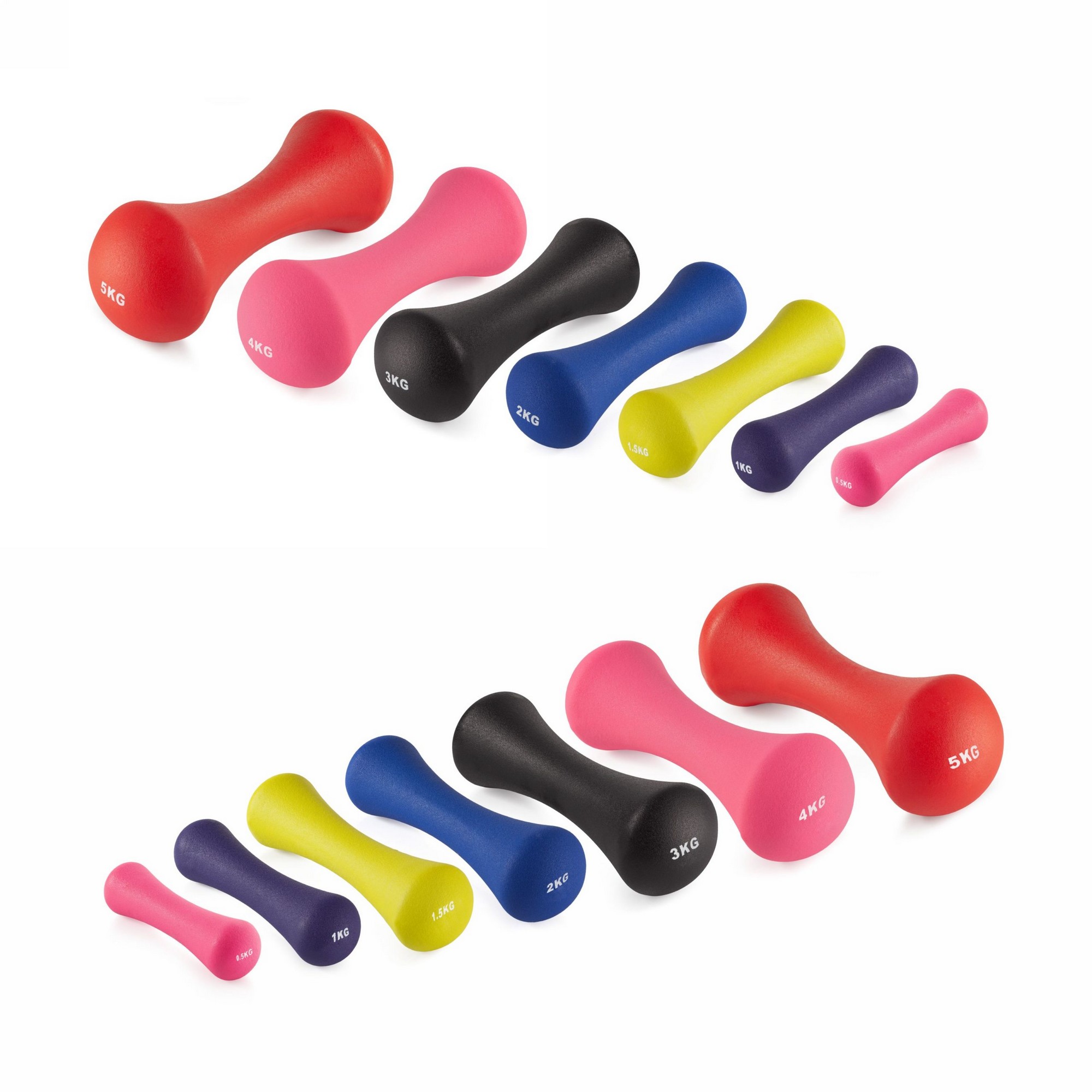 Набор гантелей неопрен (пары) от 0,5-5 кг VictoryFit VF-SET34