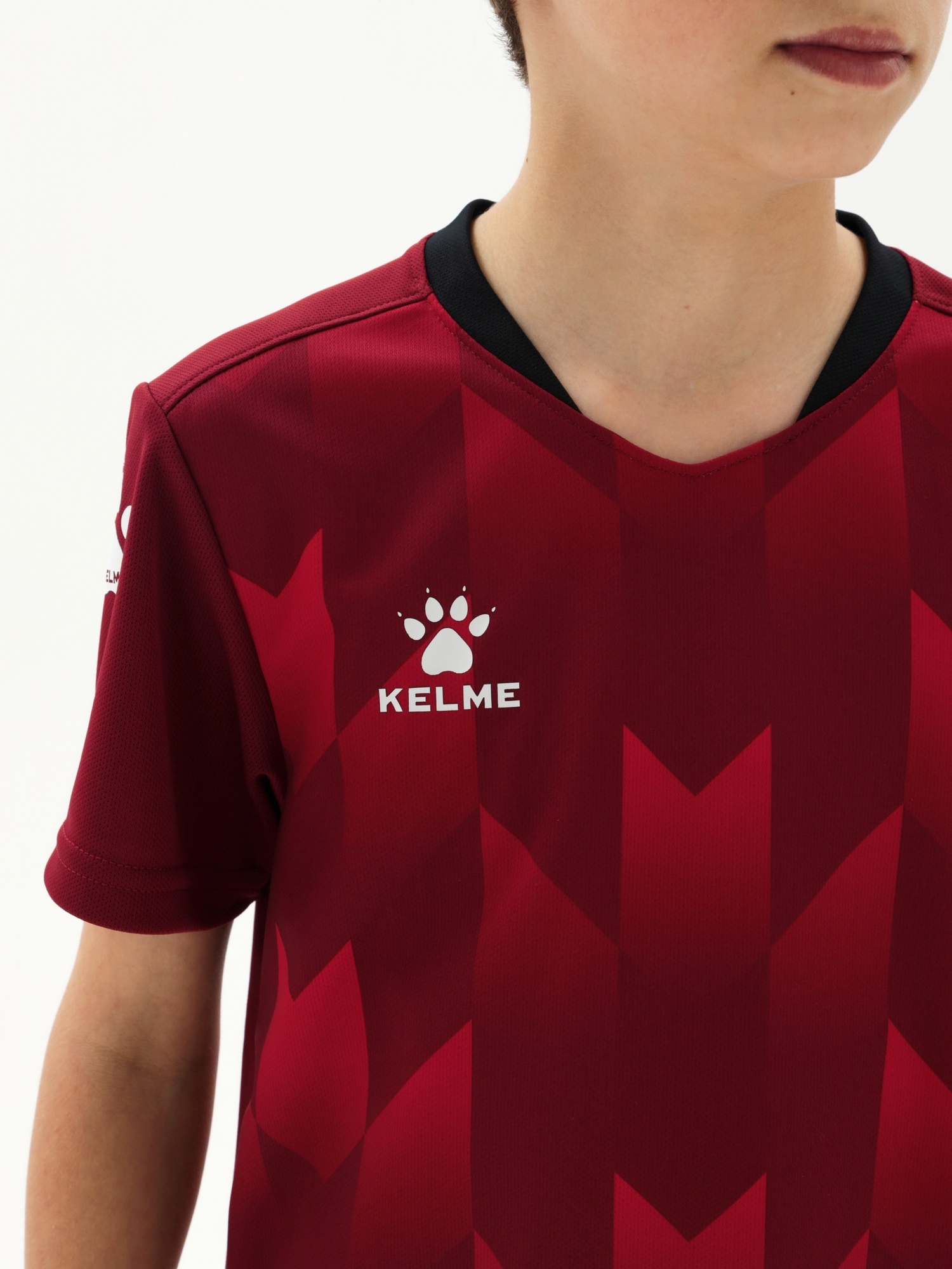 Детская футбольная форма Kelme Short-Sleeved Football Suit 8251ZB3003-603 Burgundy\Black