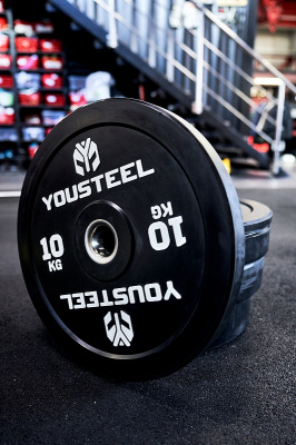 Диск EVO BUMPER PLATE 10кг YouSteel черный