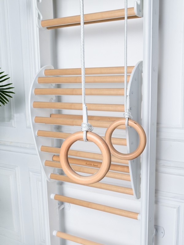 Детский спортивный комплекс Perfetto Sport "Scala in legno 1" bianco-naturale PS-115