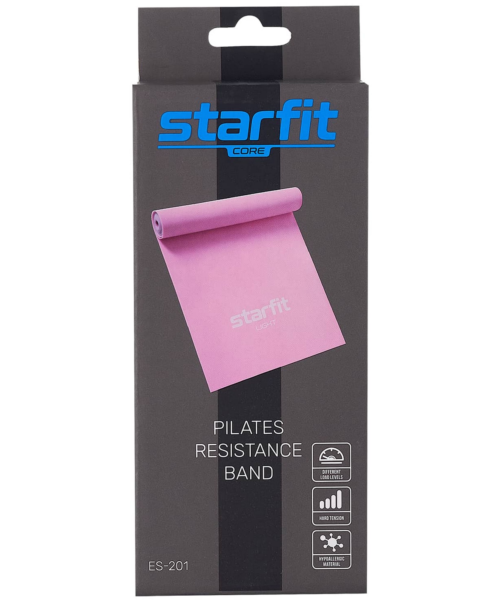 Лента для пилатеса Star Fit 120х15х0,35 см ES-201 розовый пастель