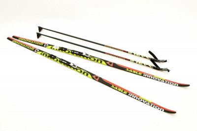 Лыжи Комплект STC NNN (Rottefella) - STEP Innovation black/red/green