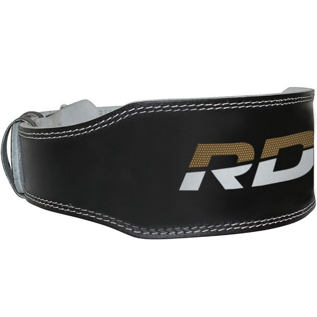 Пояс RDX 4" Leather WBS-4RB черный\золотой