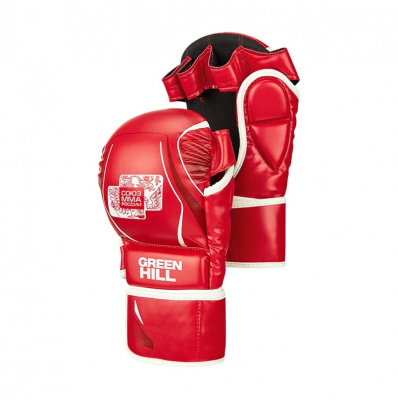 Перчатки Green Hill СОЮЗ MMA РОССИИ MMI-603MMAU красный