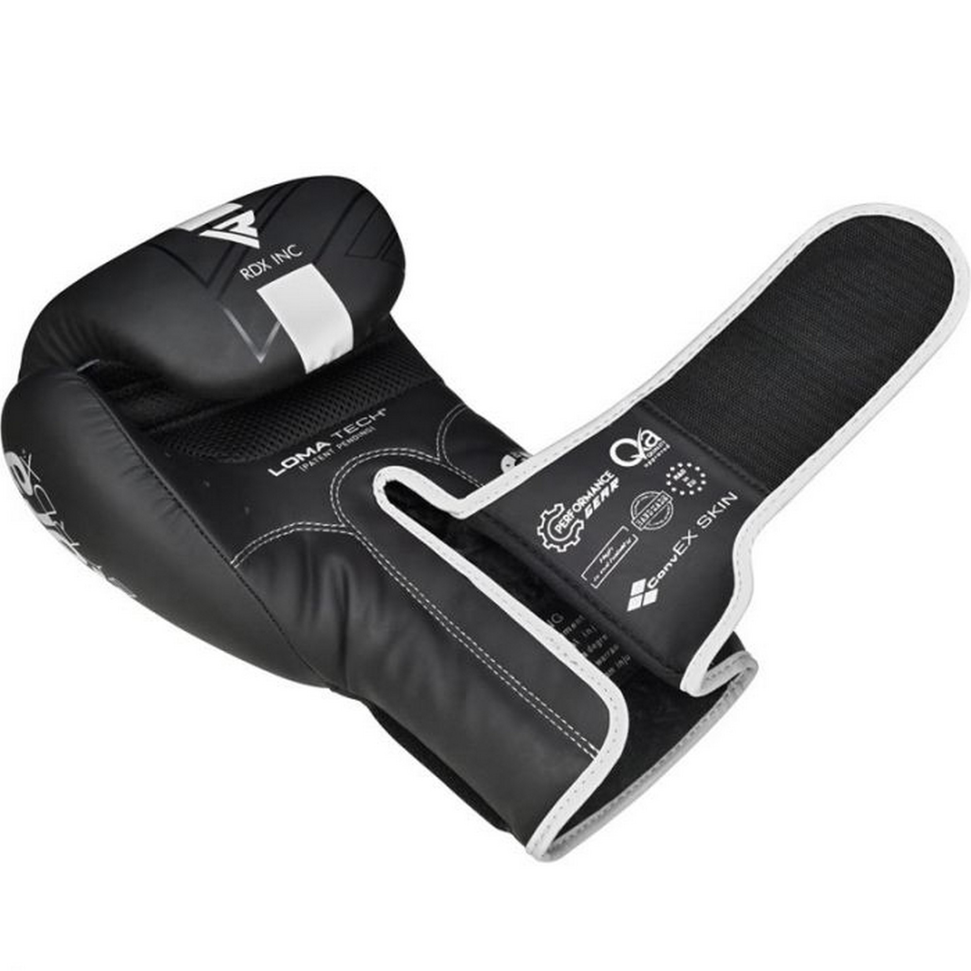 Перчатки тренировочные RDX BGR-F6MW-14OZ черный\белый матовый