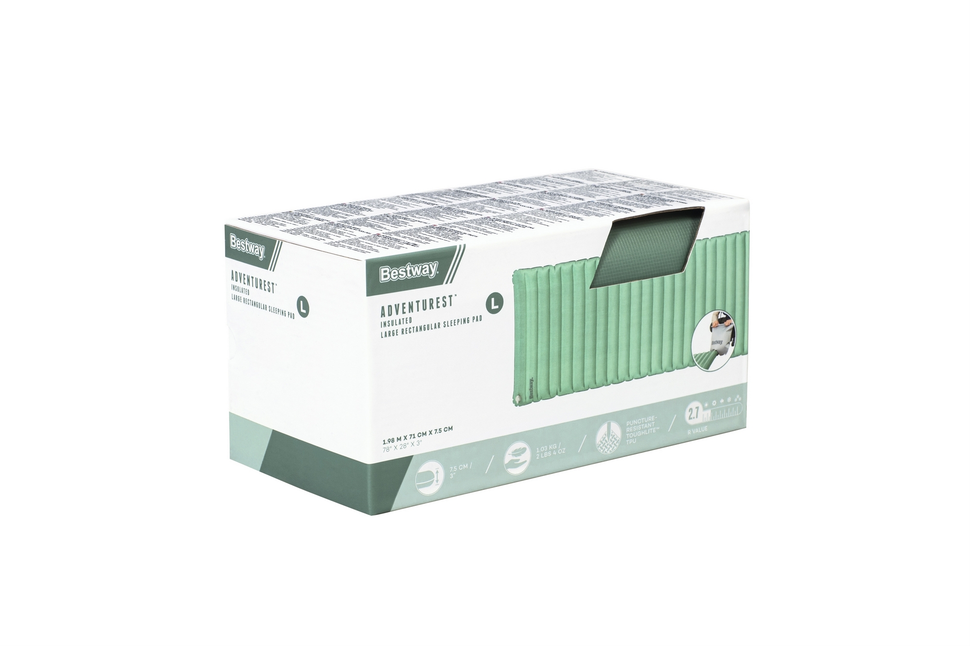 Надувной спальный коврик каремат 203x142x15см Bestway AdventuRest Insulated Queen 69619