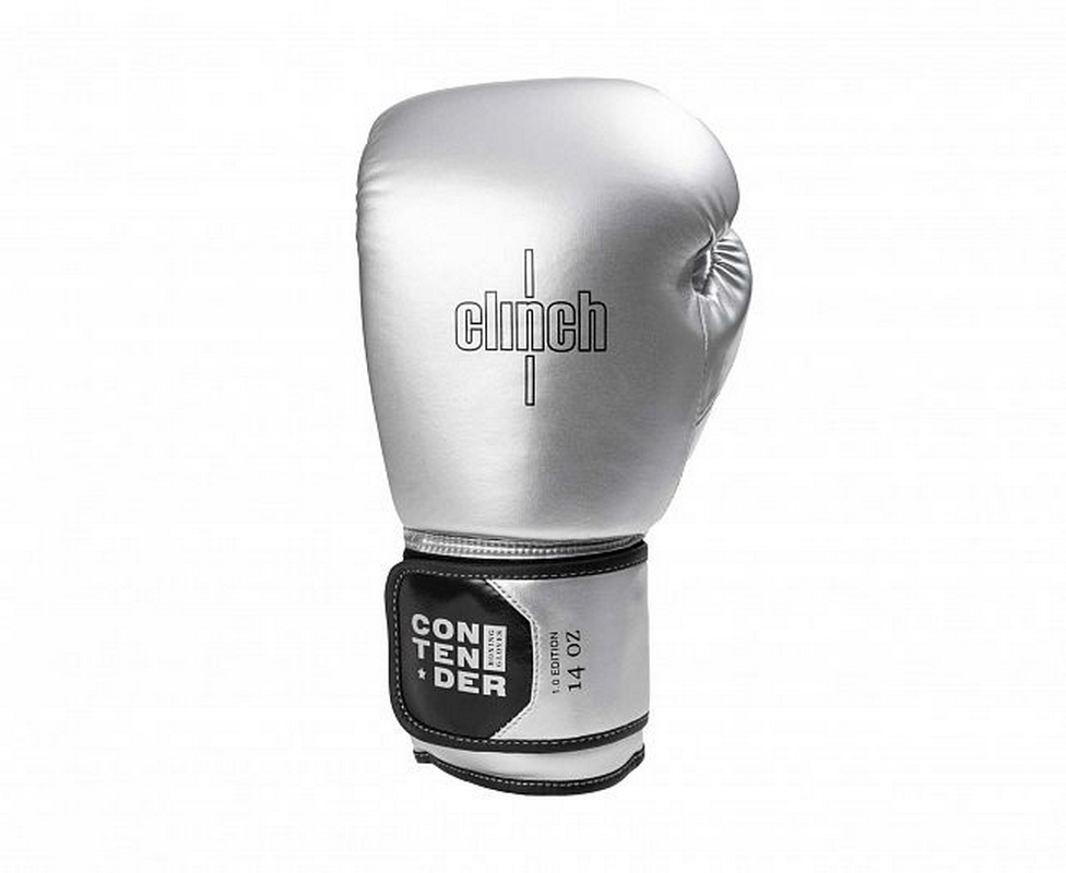 Перчатки боксерские Clinch Contender C184 серебристо-черный