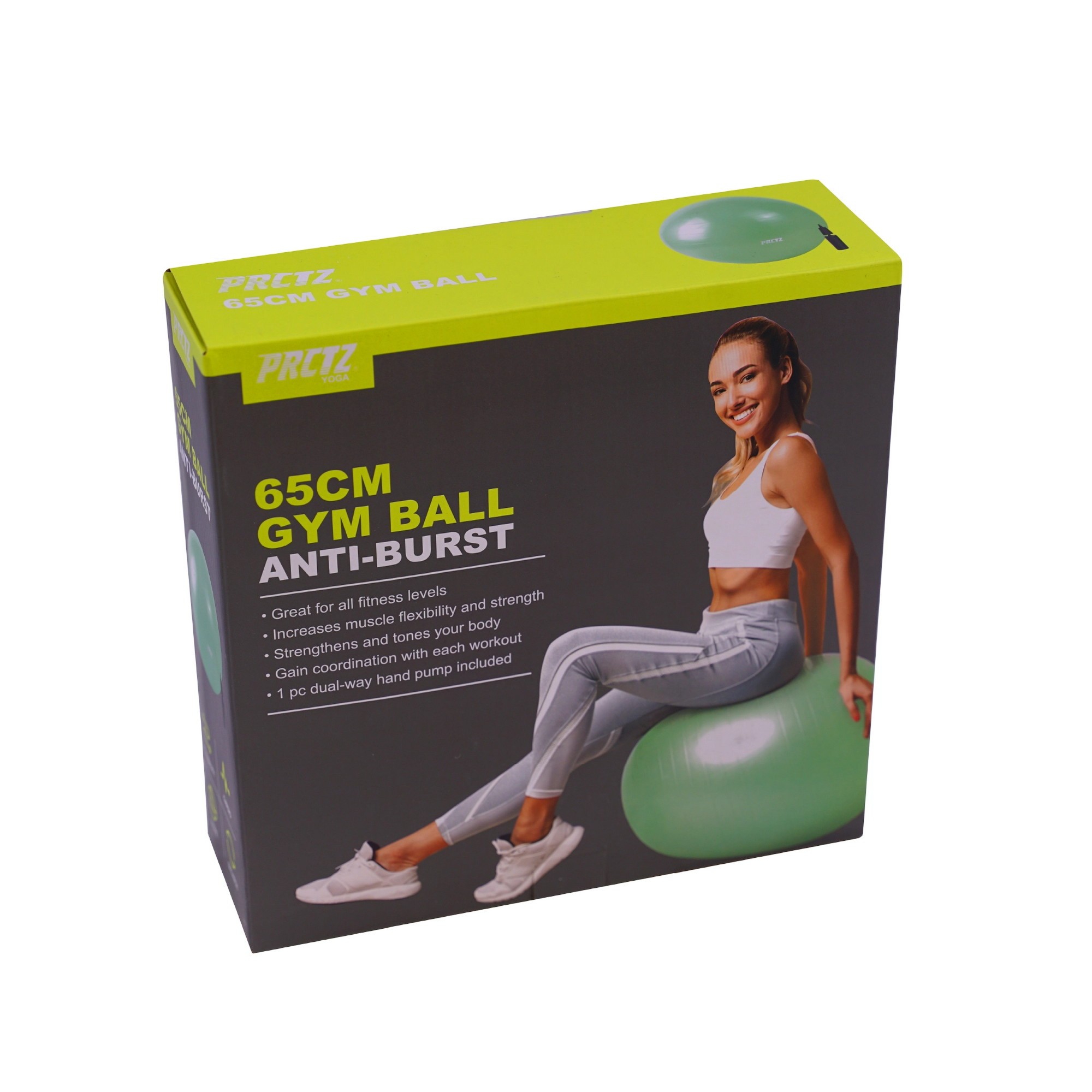 Мяч гимнастический d65 см PRCTZ GYM BALL ANTI-BURST PY6020