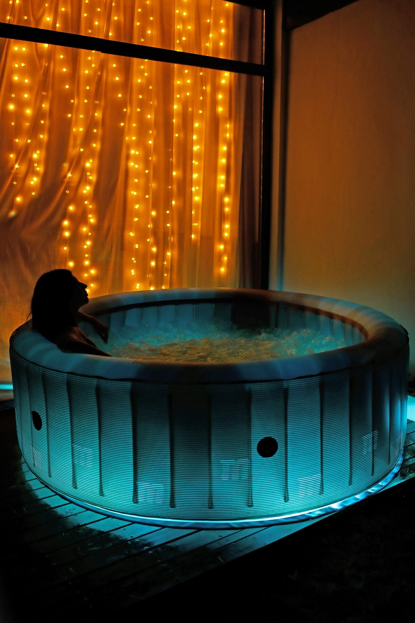 СПА-бассейн 204х70см, 930л, круглый, аэромассаж, led-подстветка MSpa Starry C-ST062