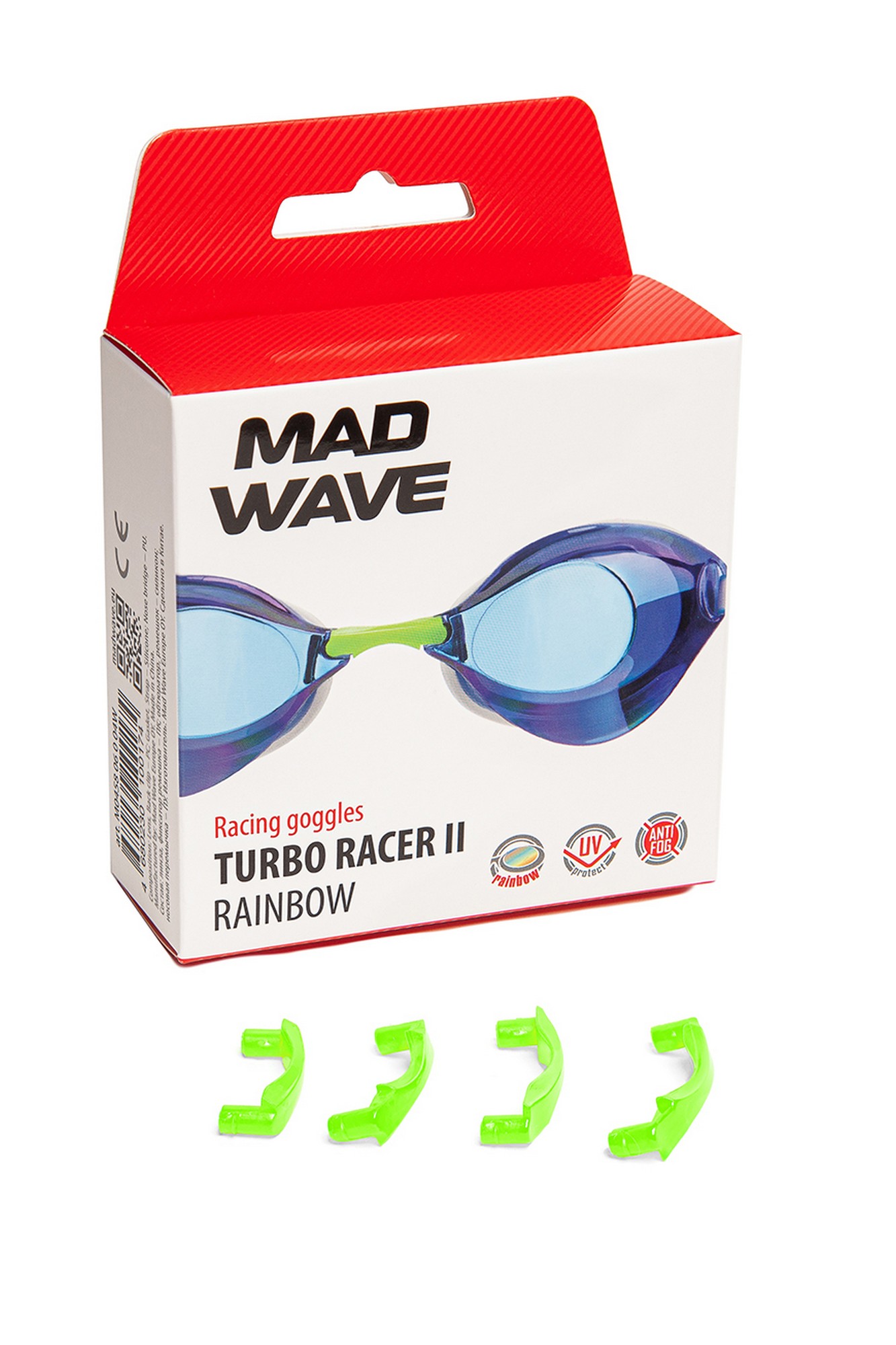 Стартовые очки Mad Wave Turbo Racer II Rainbow M0458 06 0 04W темно-синий