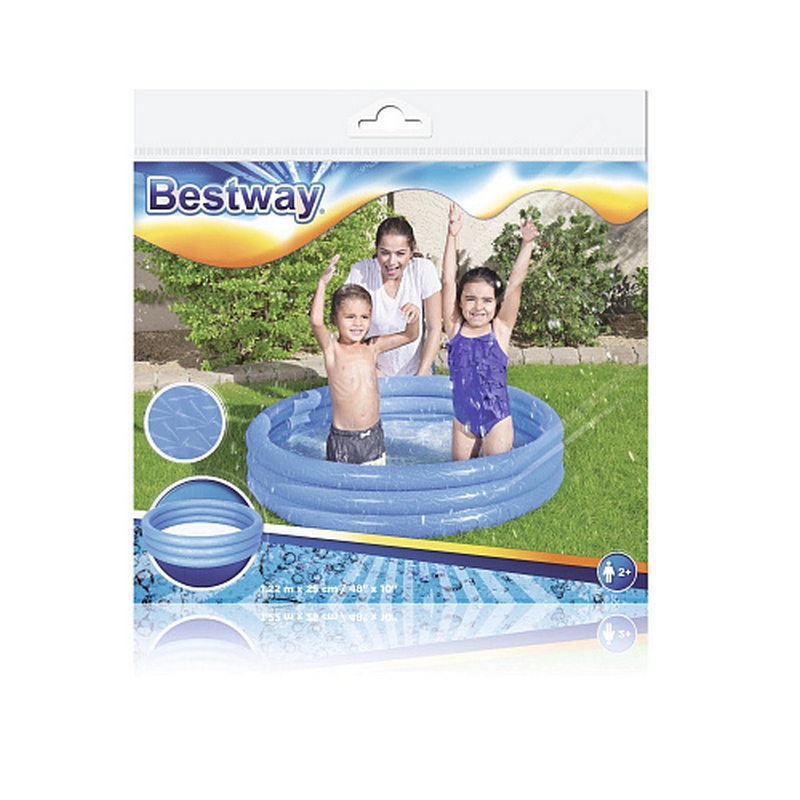 Детский надувной бассейн 122х25см Bestway 51025 (три цвета в ассортименте)