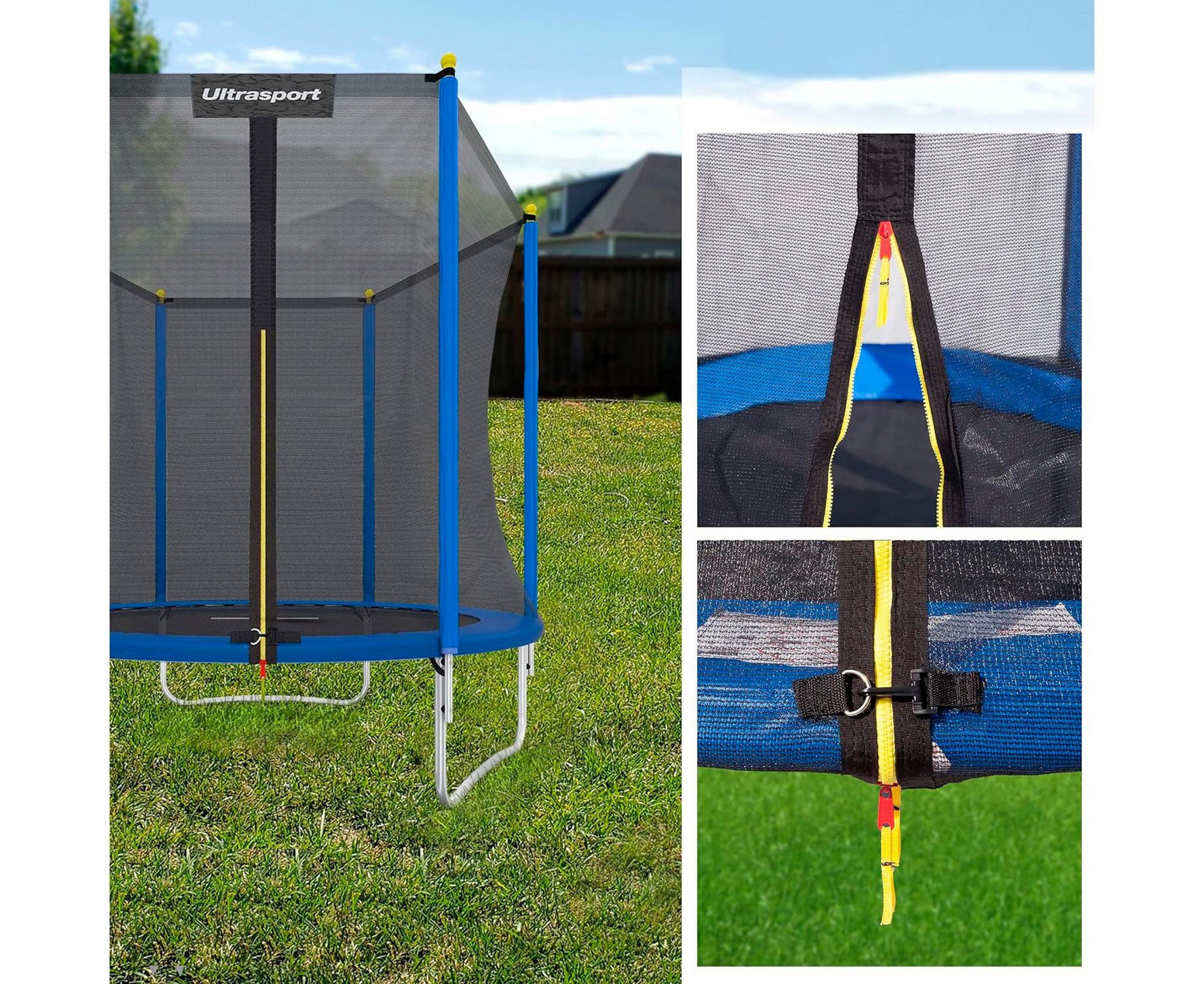 Батут DFC Trampoline Stock ULTRASPORT, с внешней защитной сеткой 330700001076