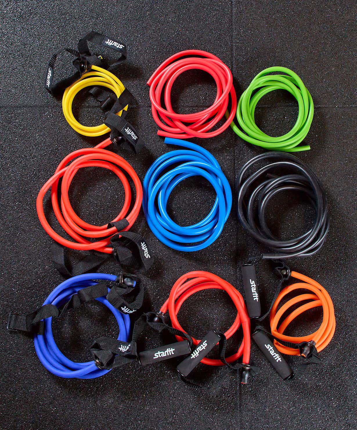 Эспандер силовой BaseFit ES-609, TPR, 6-8 кг, 11х7х3000 мм, зеленый