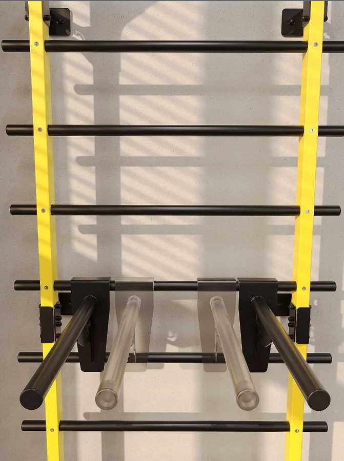 Профессиональная шведская стенка с брусьями и турником Domsen Fitness Ds58 YELLOW