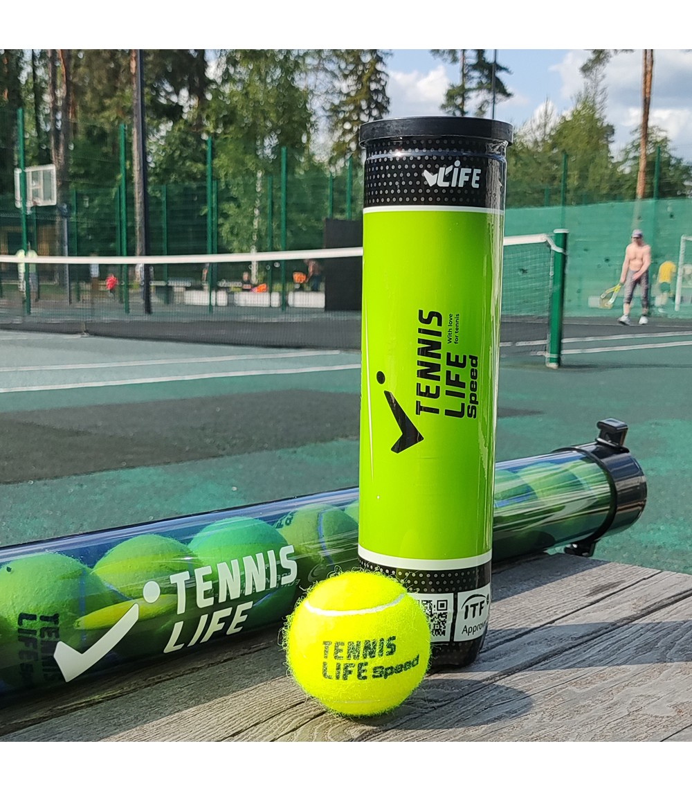 Теннисные мячи \4 мяча в банке\ 72 мяча в коробке Tennis Life SPEED TZ2