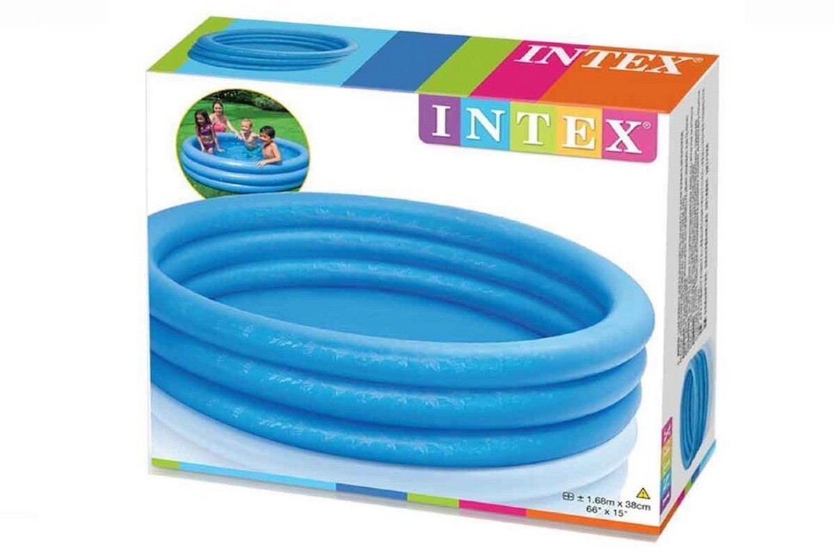 Детский надувной бассейн 168х38см Intex Синий кристалл 58446