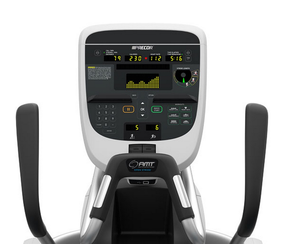 Адаптивный тренажер Precor AMT Open Stride 835 PHRCA835BG306030EN черный\темно-серый