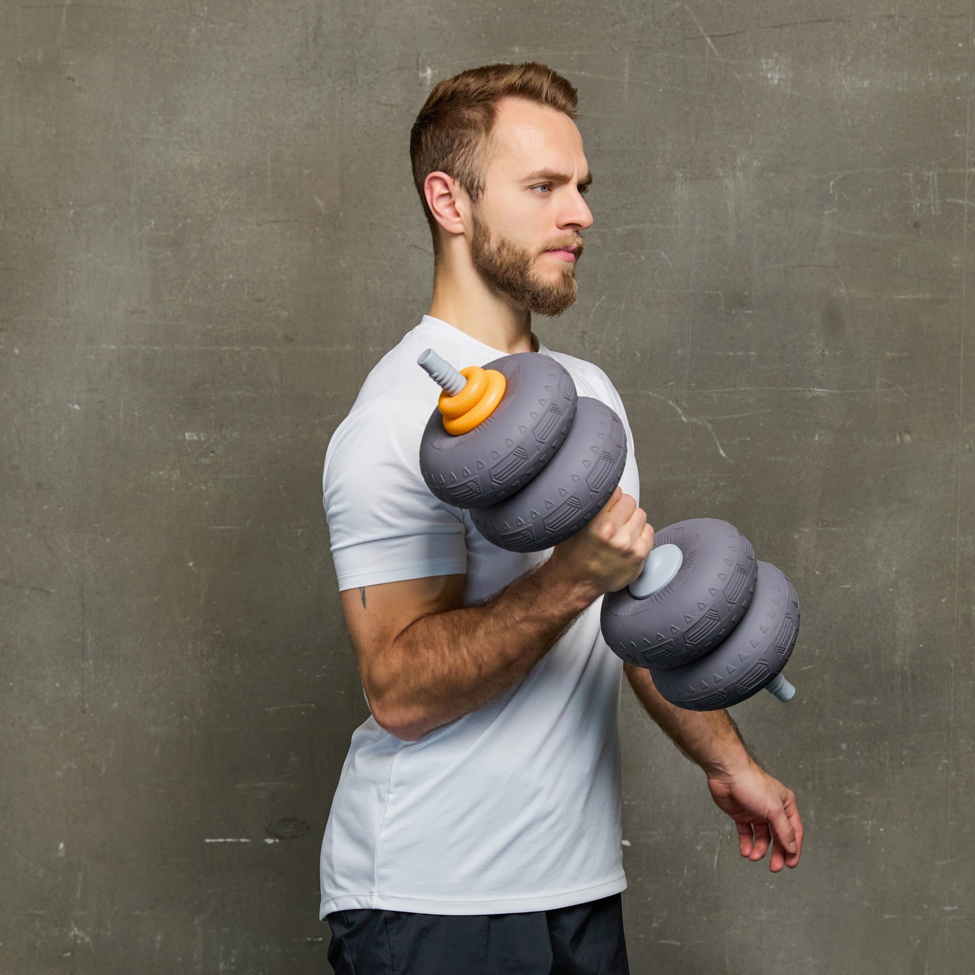 Мягкая гантель 15 кг Live Pro Soft Dumbbell RUMFYL03-15KG серый\оранжевый