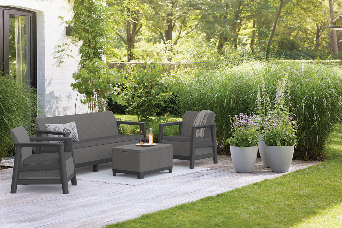 Комплект мебели Сканди (Scandi Linea 3 Seater Set ) графит