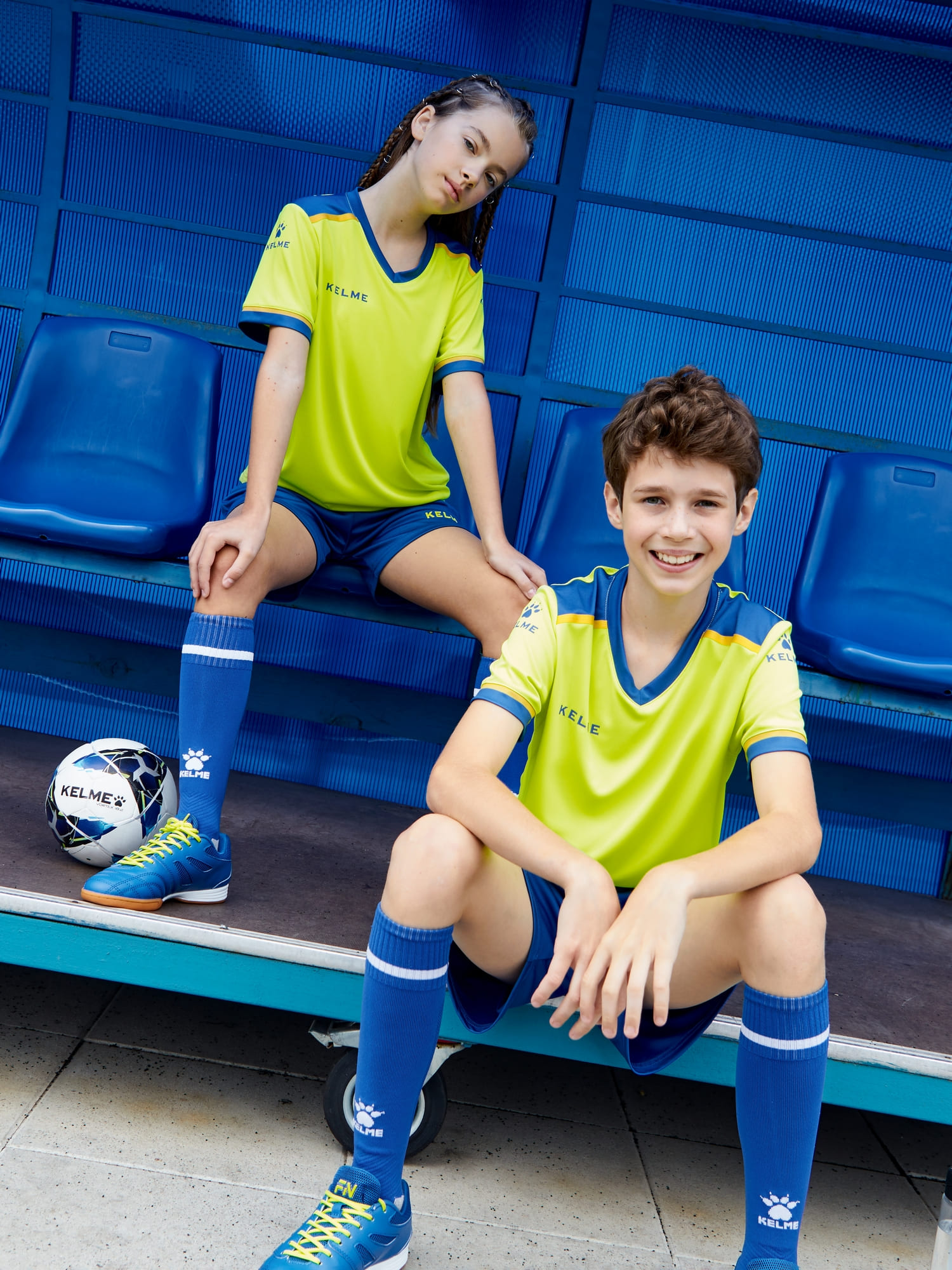 Детская футбольная форма Kelme Football Suit 8351ZB3158-918 Yellow\Blue