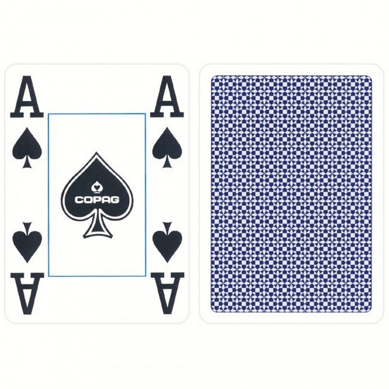 Карты Copag 4 Corner (red, Blue) синяя рубашка CPG-15-blue