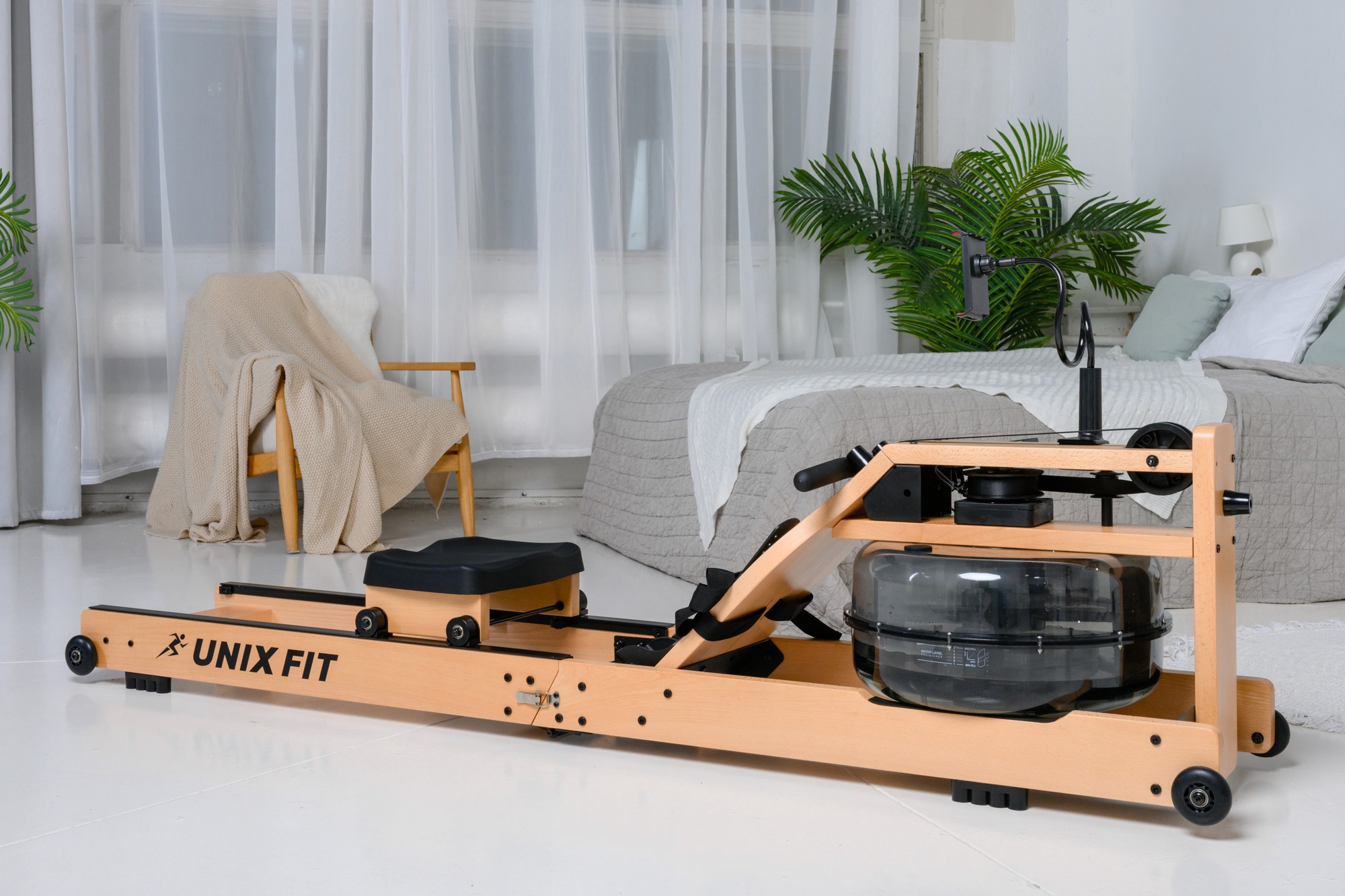 Гребной тренажер UnixFit Wood Rower Light RM9000PLW